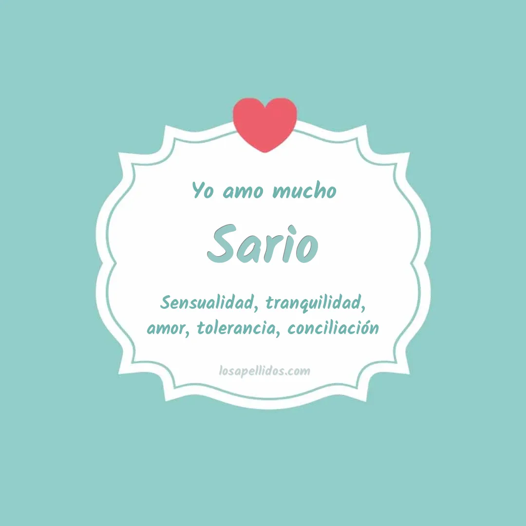 Yo amo mucho Sario