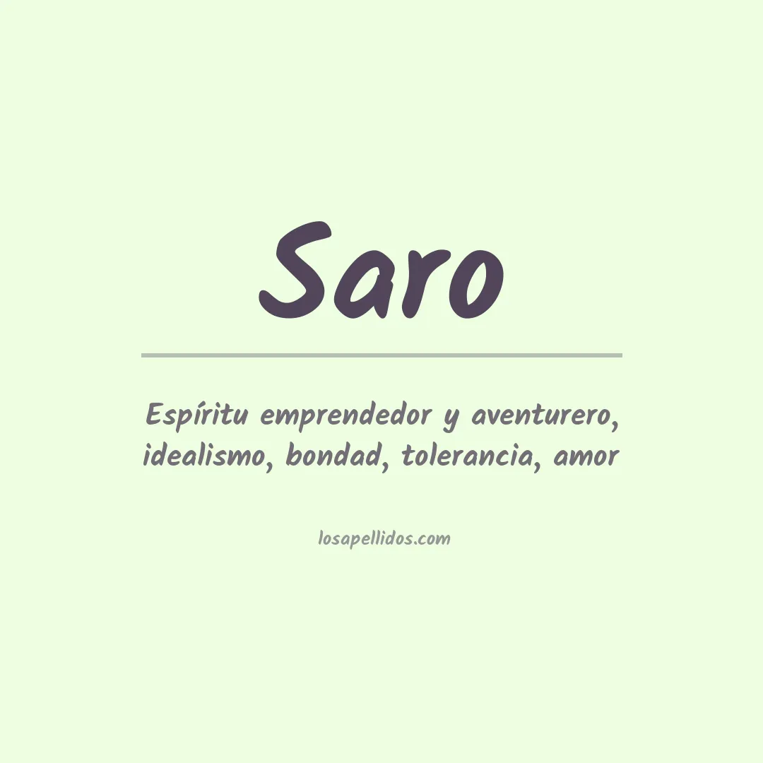 Apellido Saro