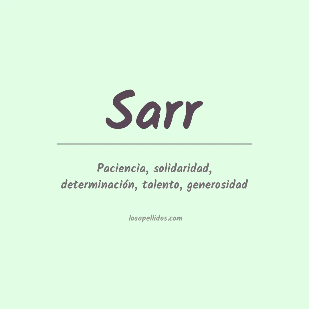Apellido Sarr