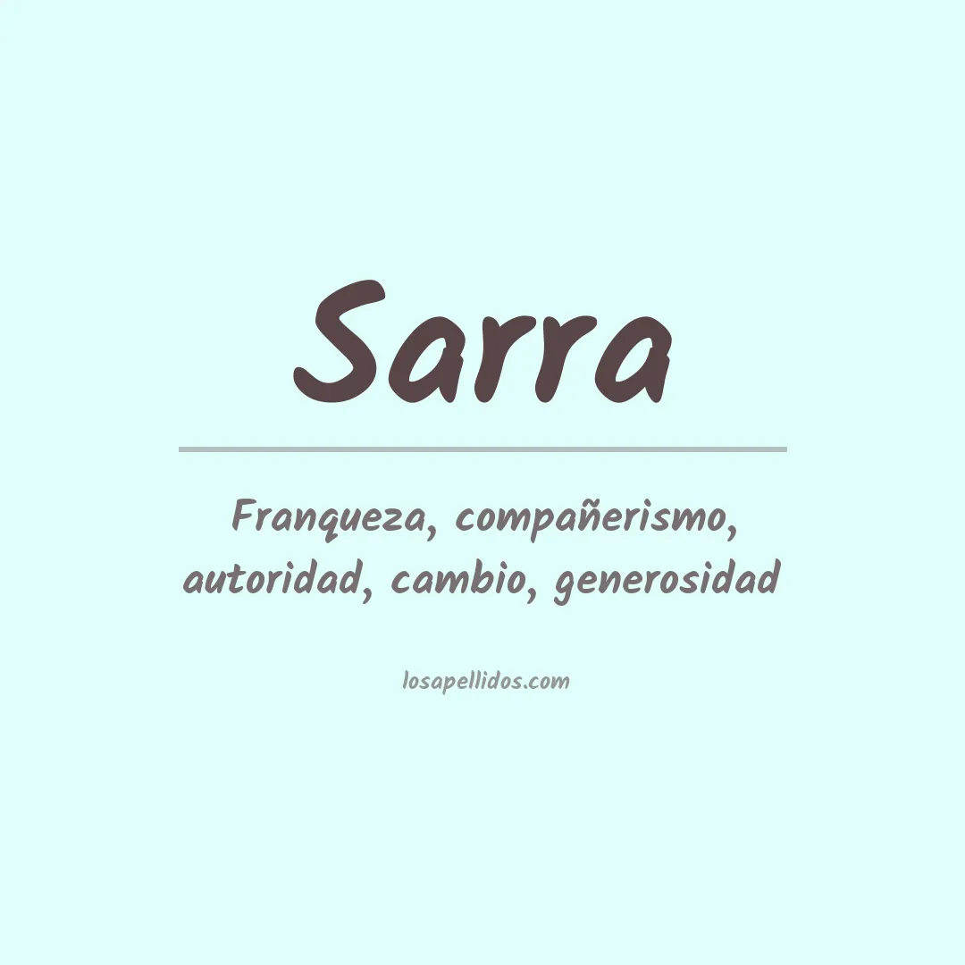 Apellido Sarra