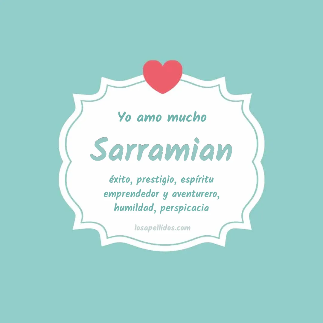 Yo amo mucho Sarramian