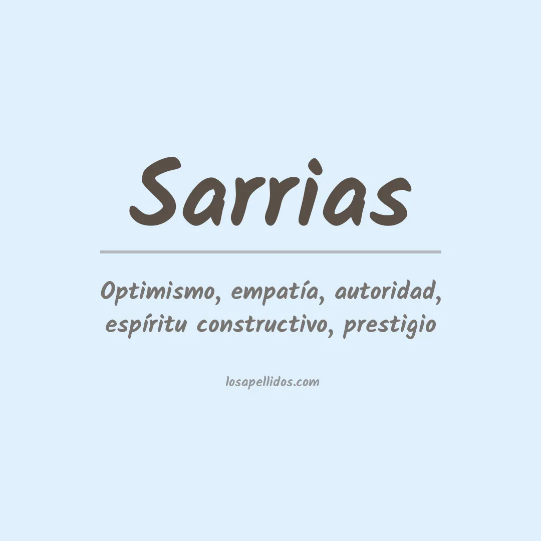 Apellido Sarrias