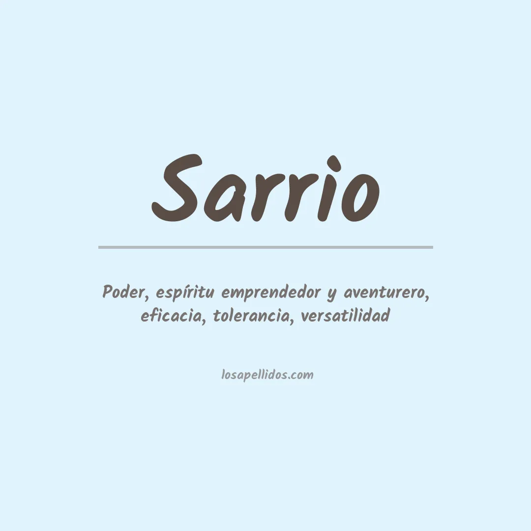 Apellido Sarrio