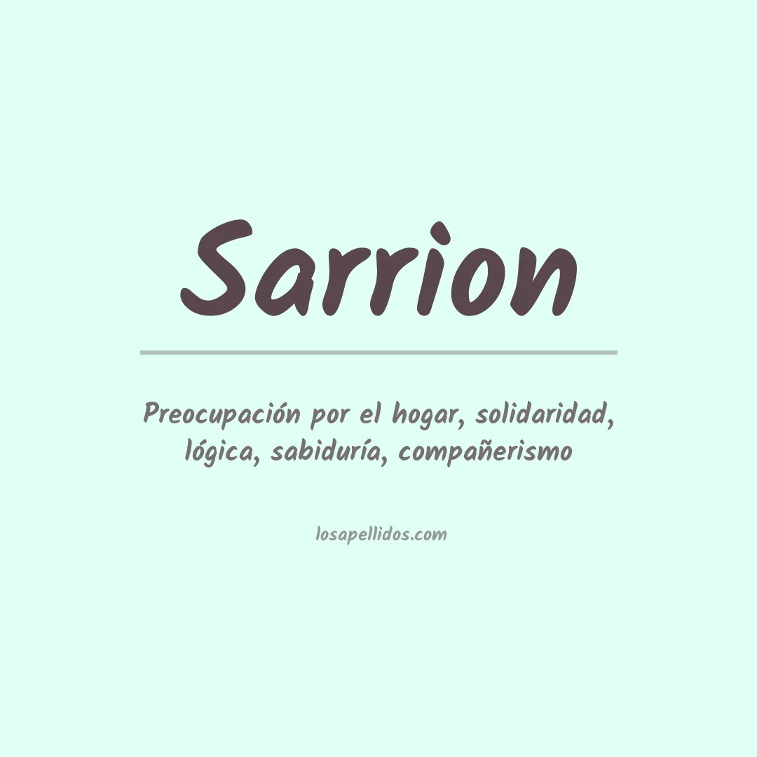 Apellido Sarrion