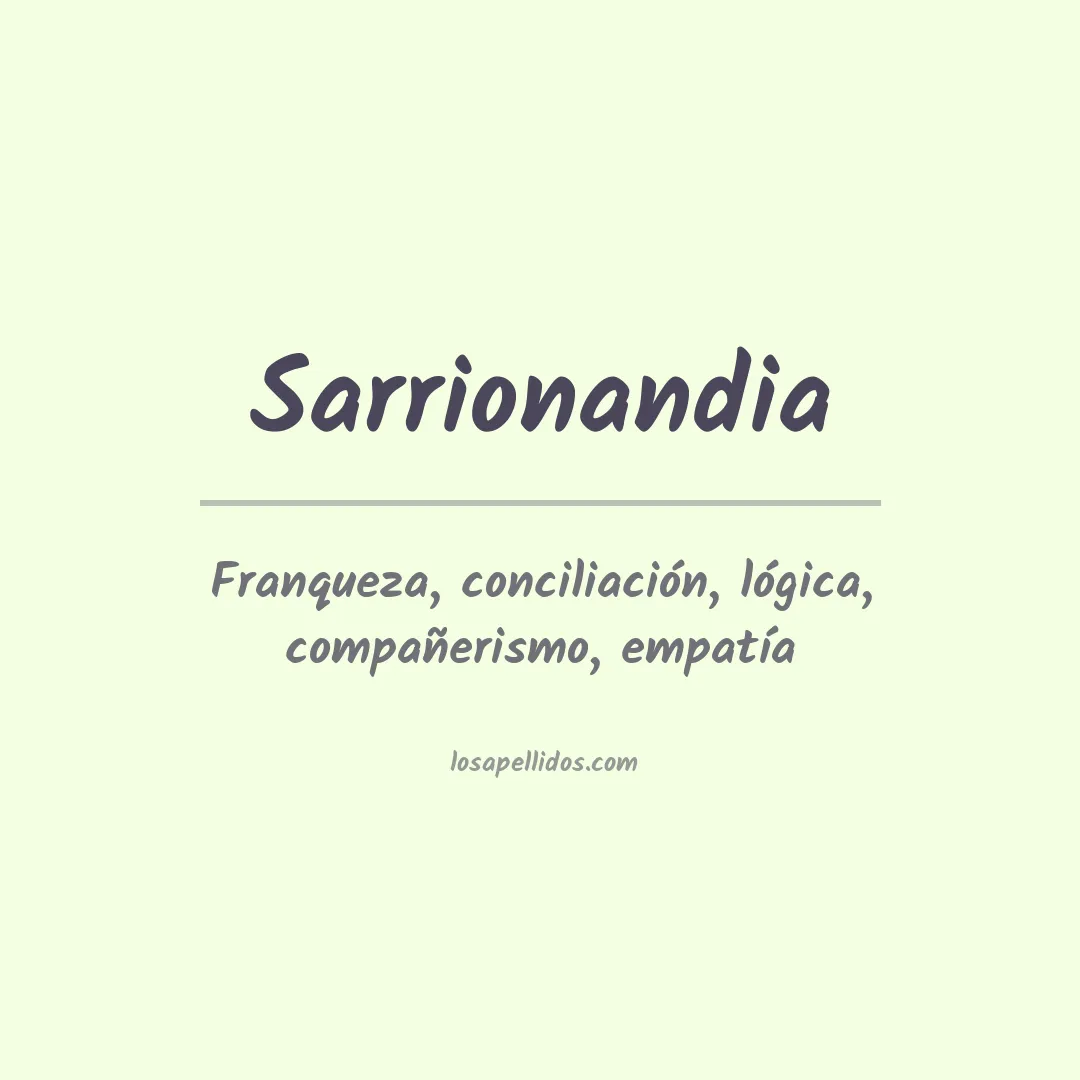 Apellido Sarrionandia