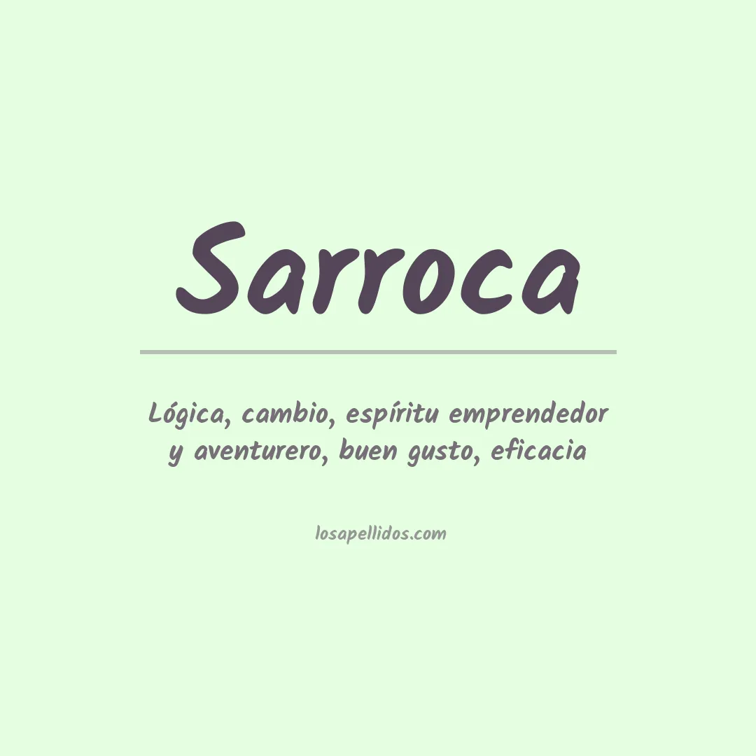 Apellido Sarroca
