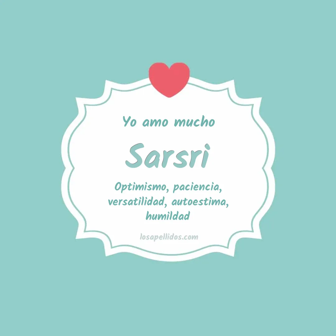 Yo amo mucho Sarsri