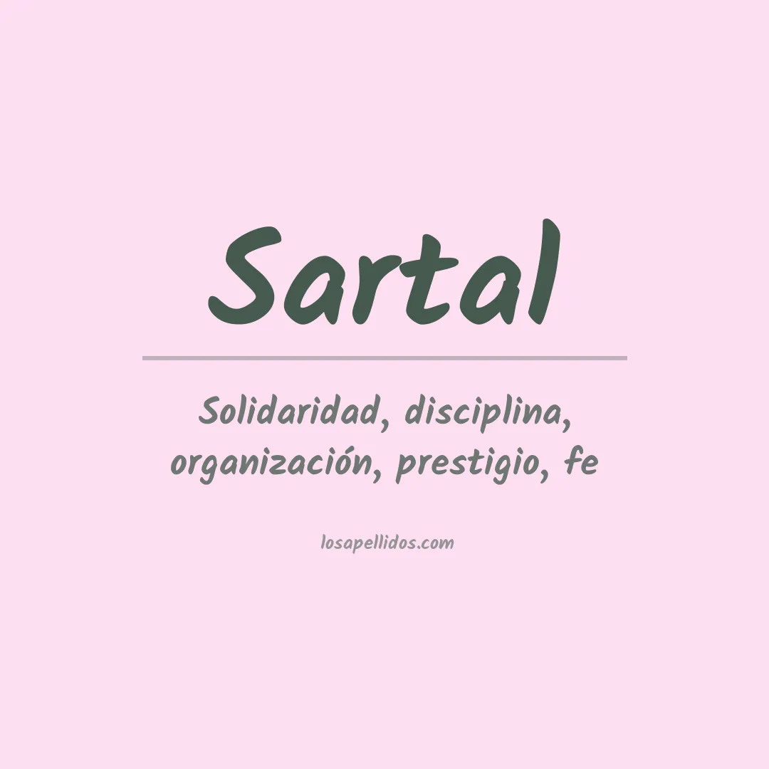 Significado del Apellido Sartal