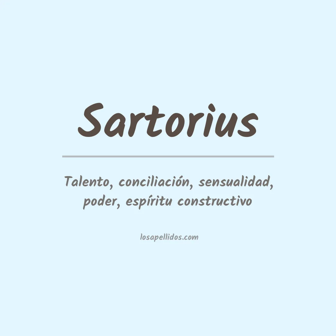 Apellido Sartorius