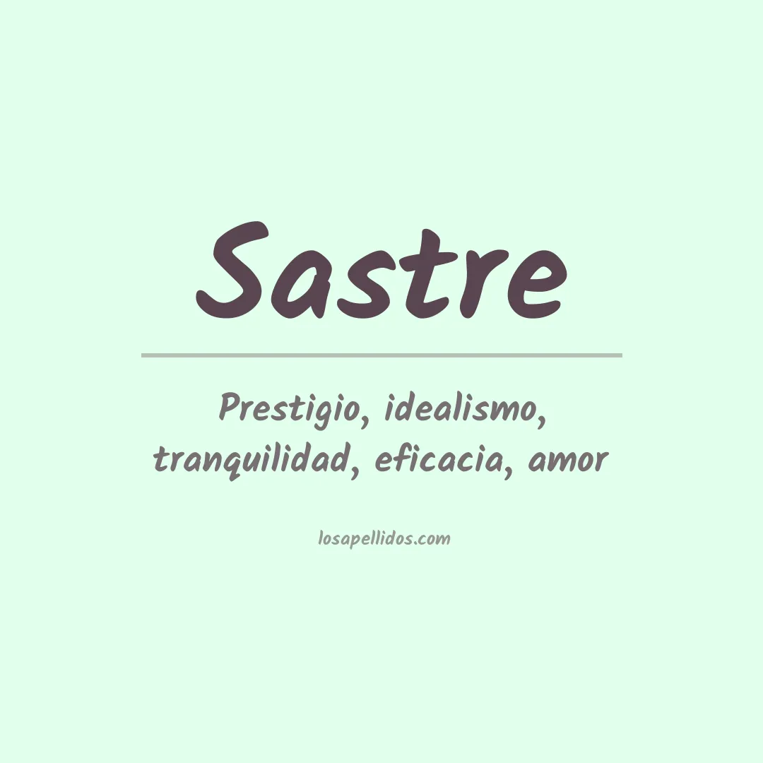 Apellido Sastre