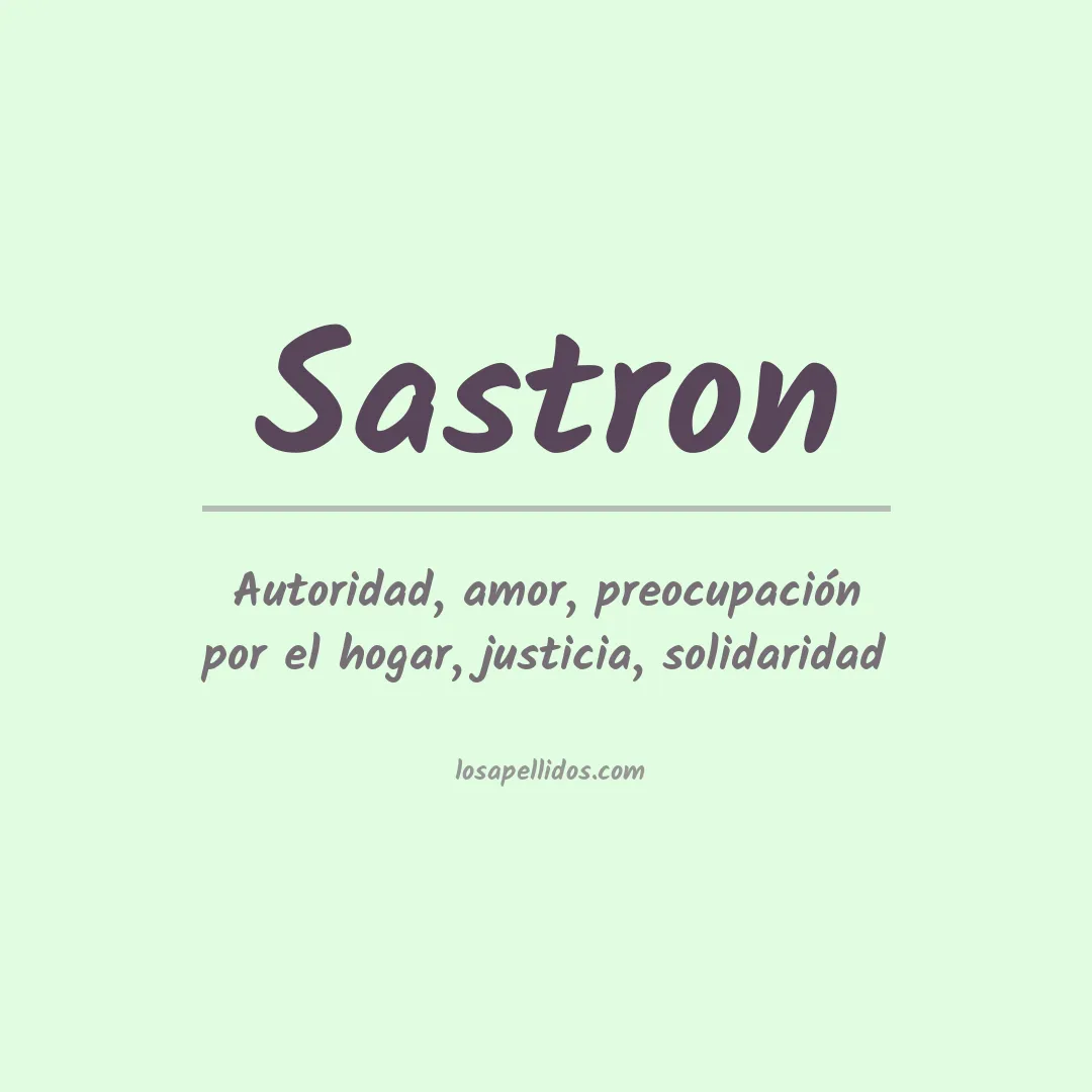 Apellido Sastron