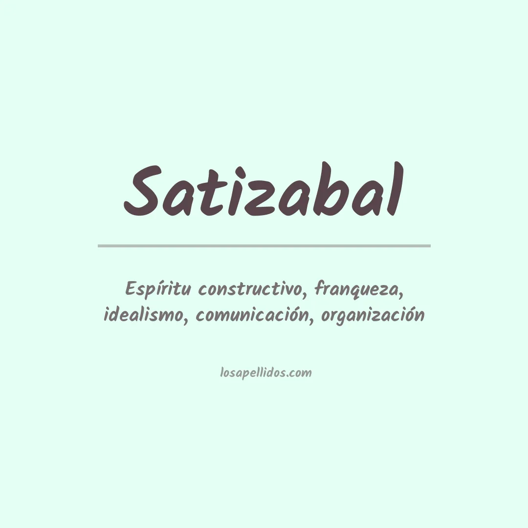 Apellido Satizabal
