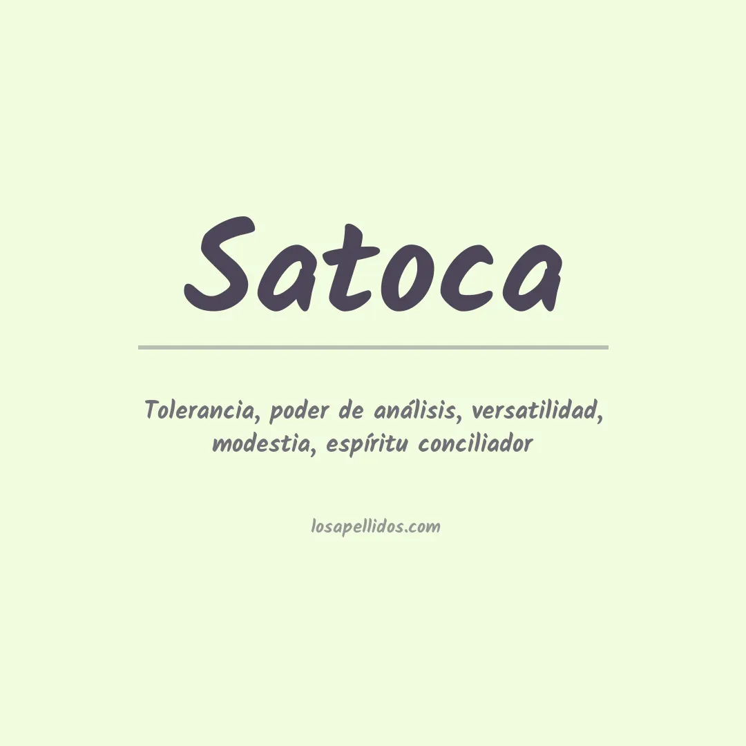 Apellido Satoca
