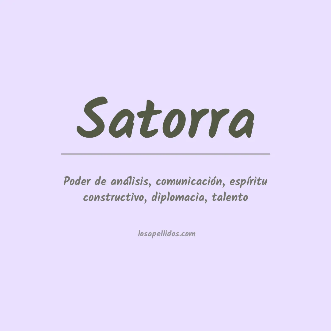 Apellido Satorra