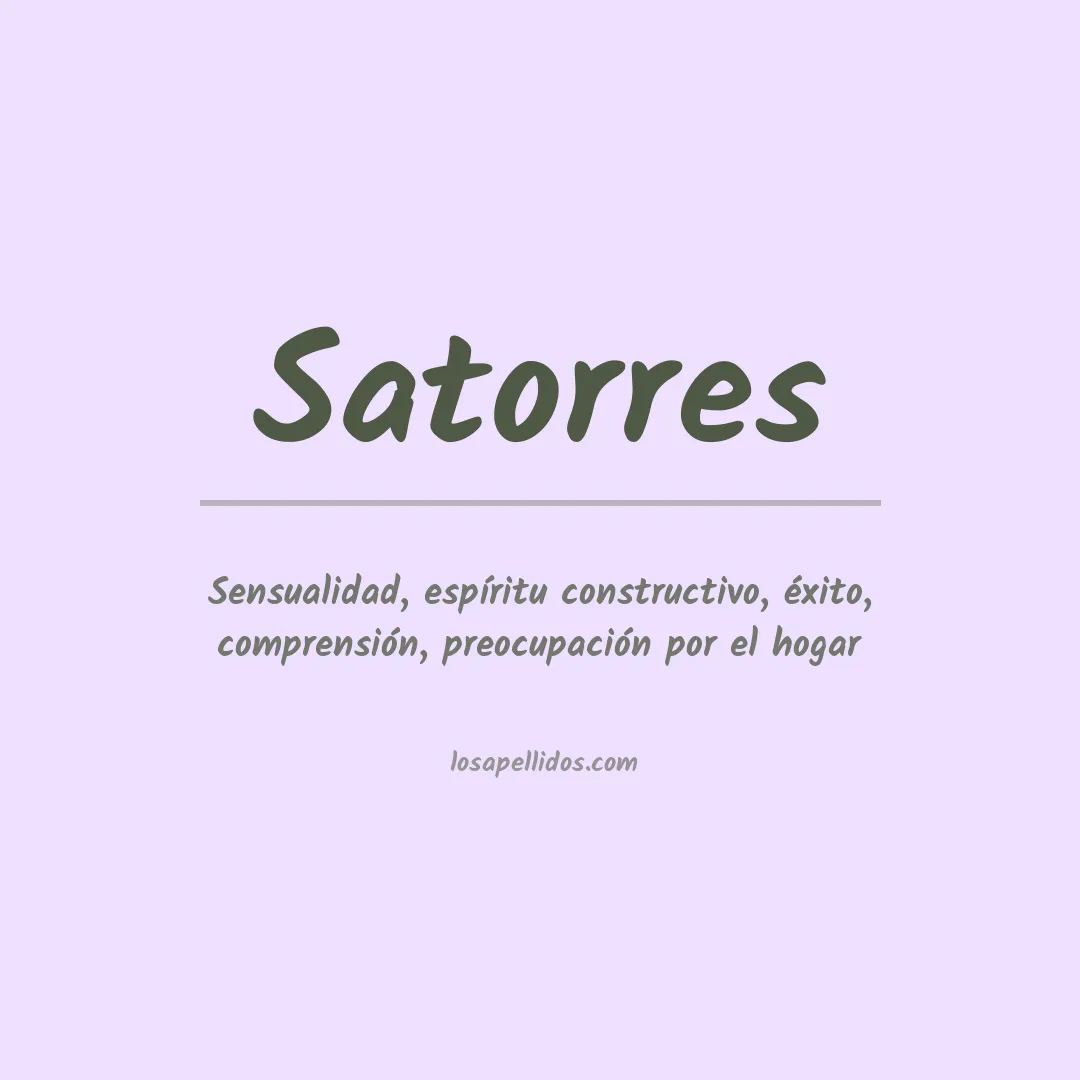 Apellido Satorres