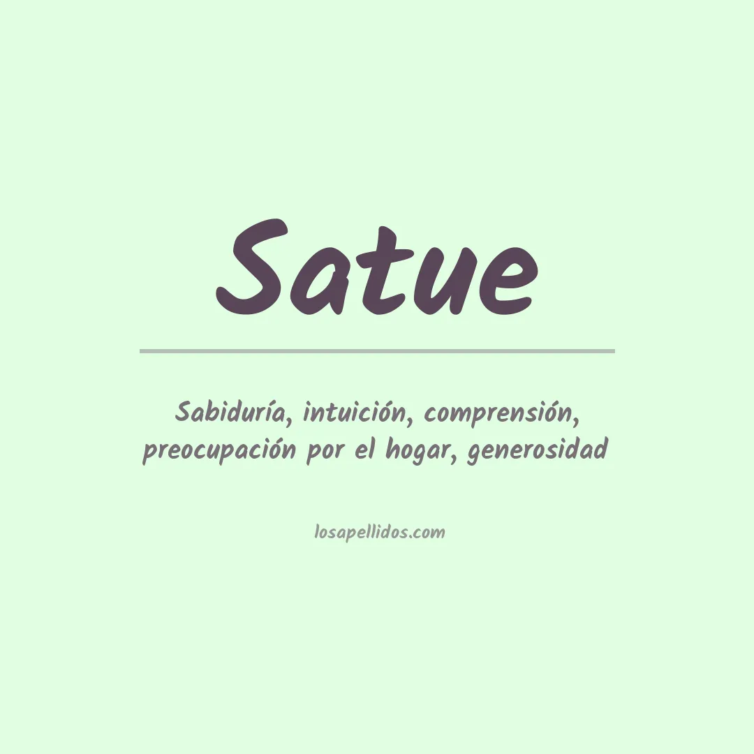 Apellido Satue
