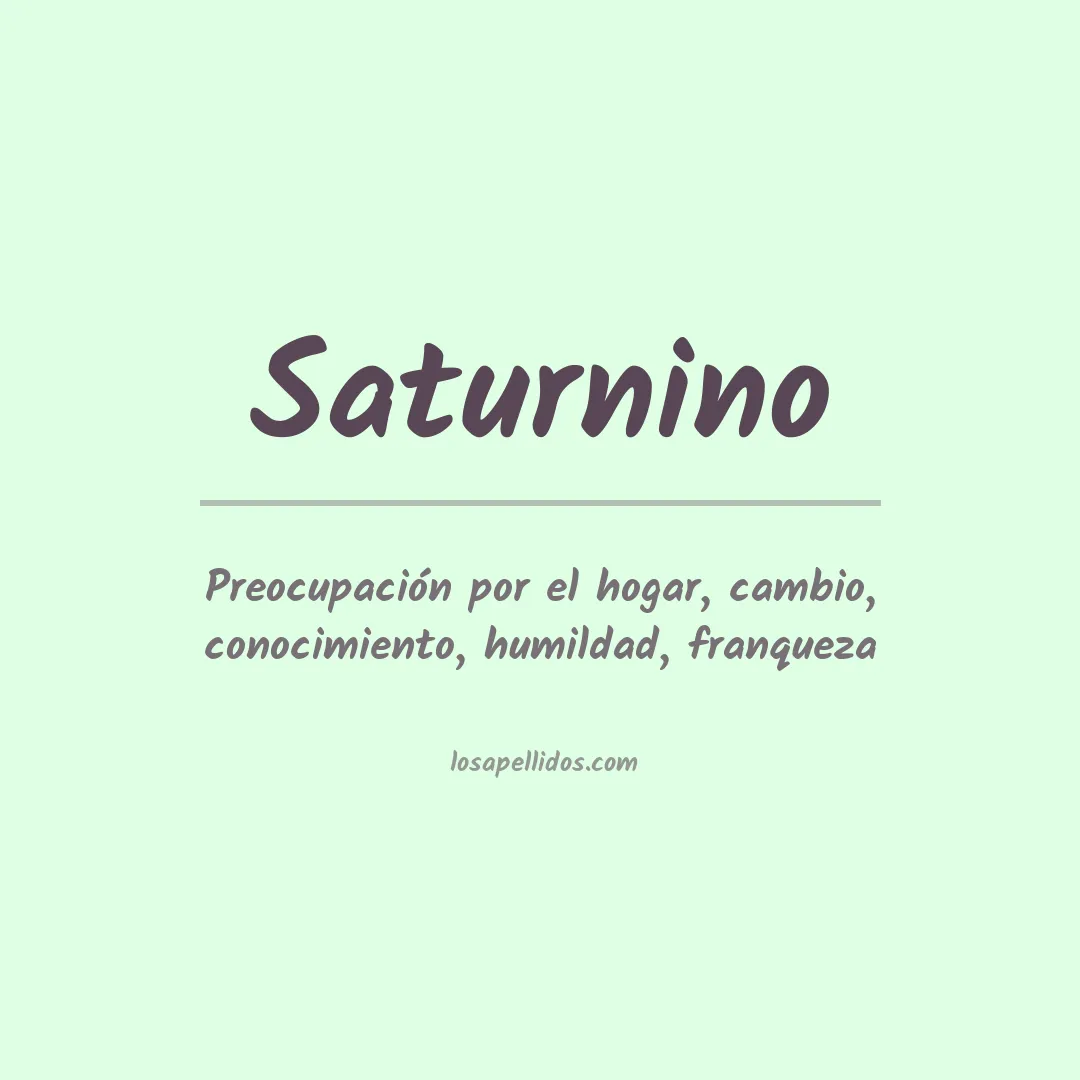 Apellido Saturnino