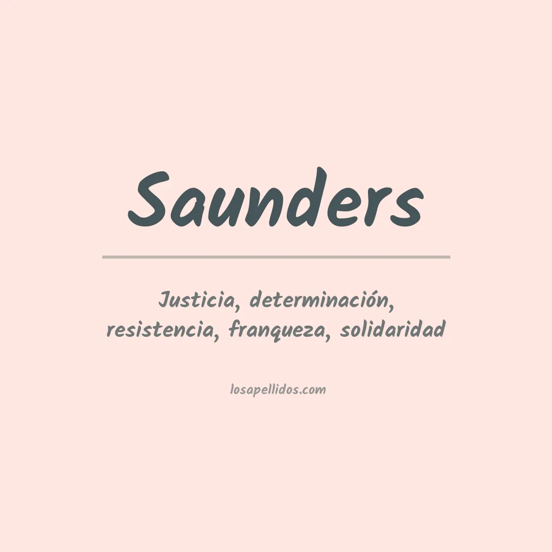 Apellido Saunders