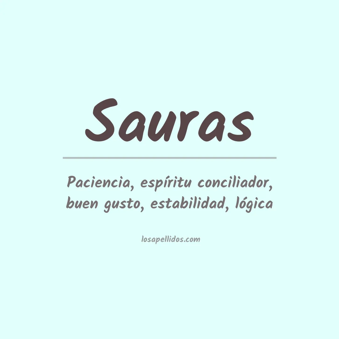 Significado del Apellido Sauras