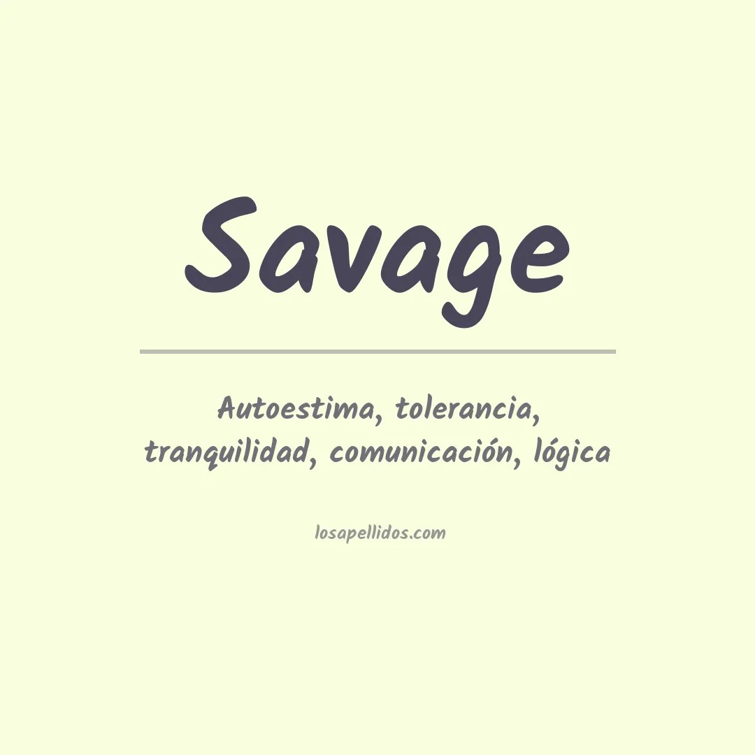 Apellido Savage