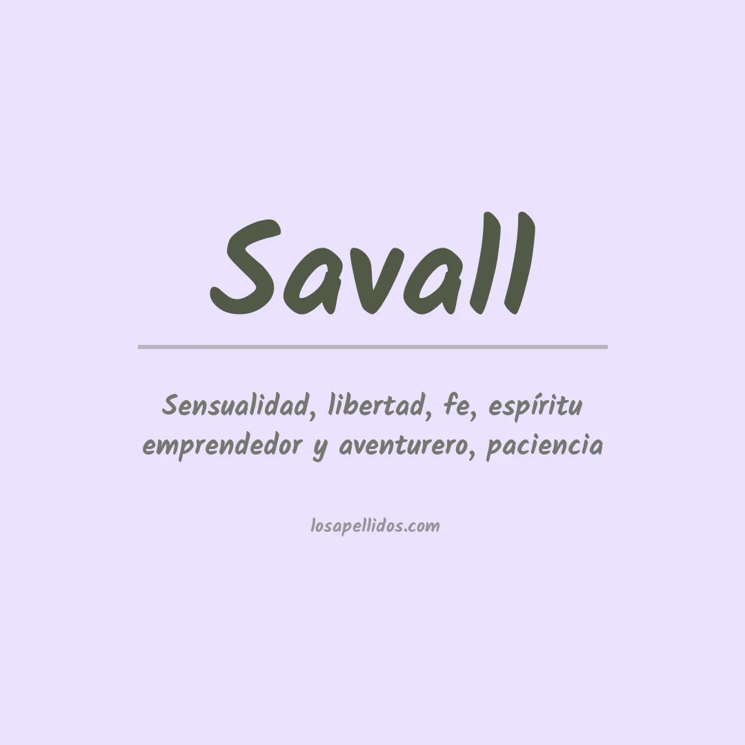 Apellido Savall