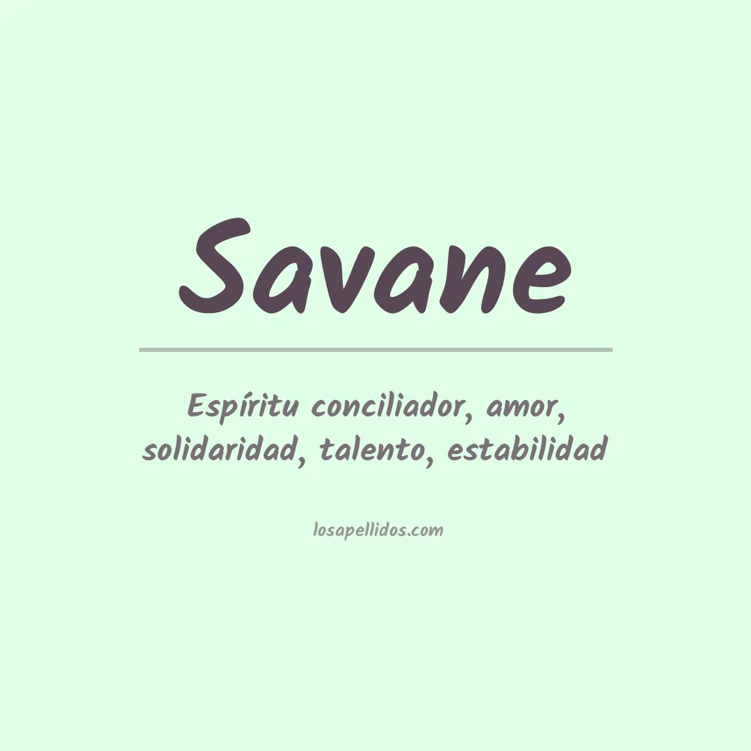 Apellido Savane