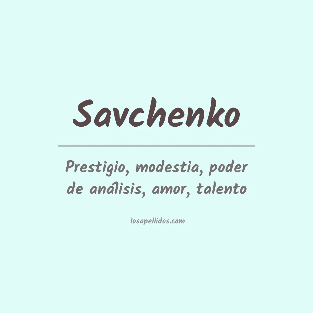 Apellido Savchenko