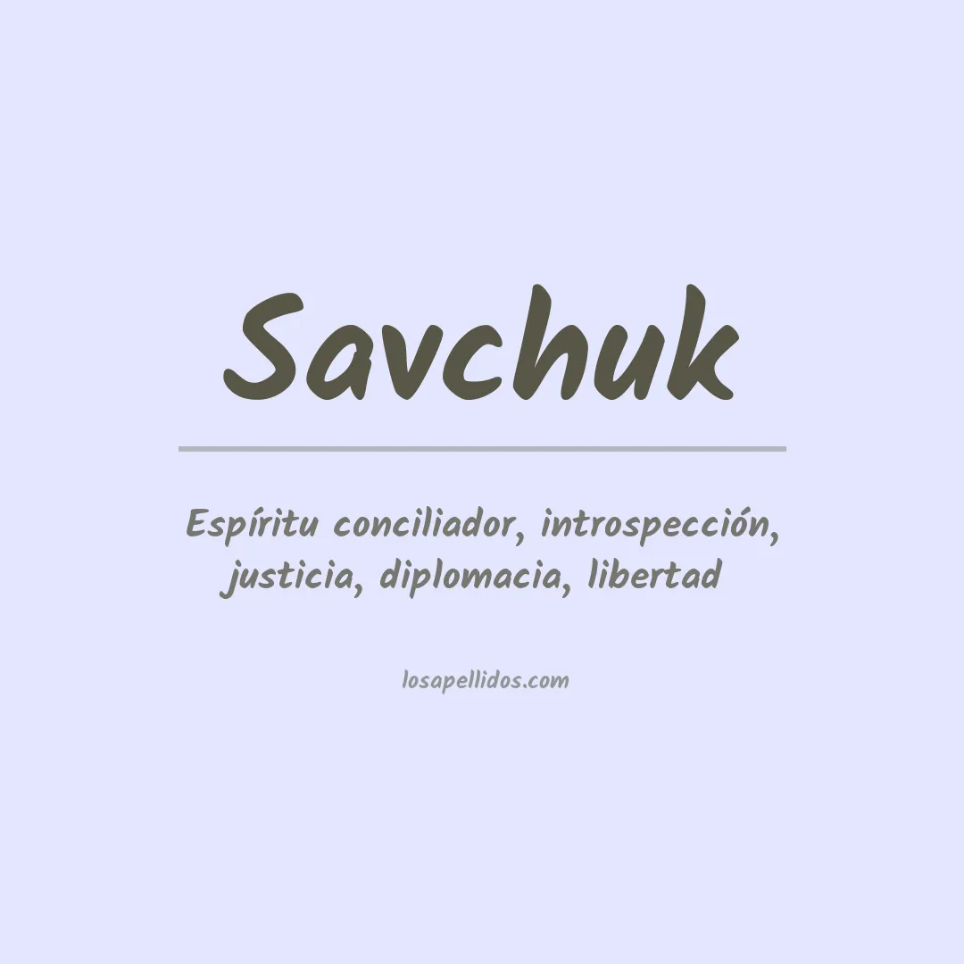 Apellido Savchuk