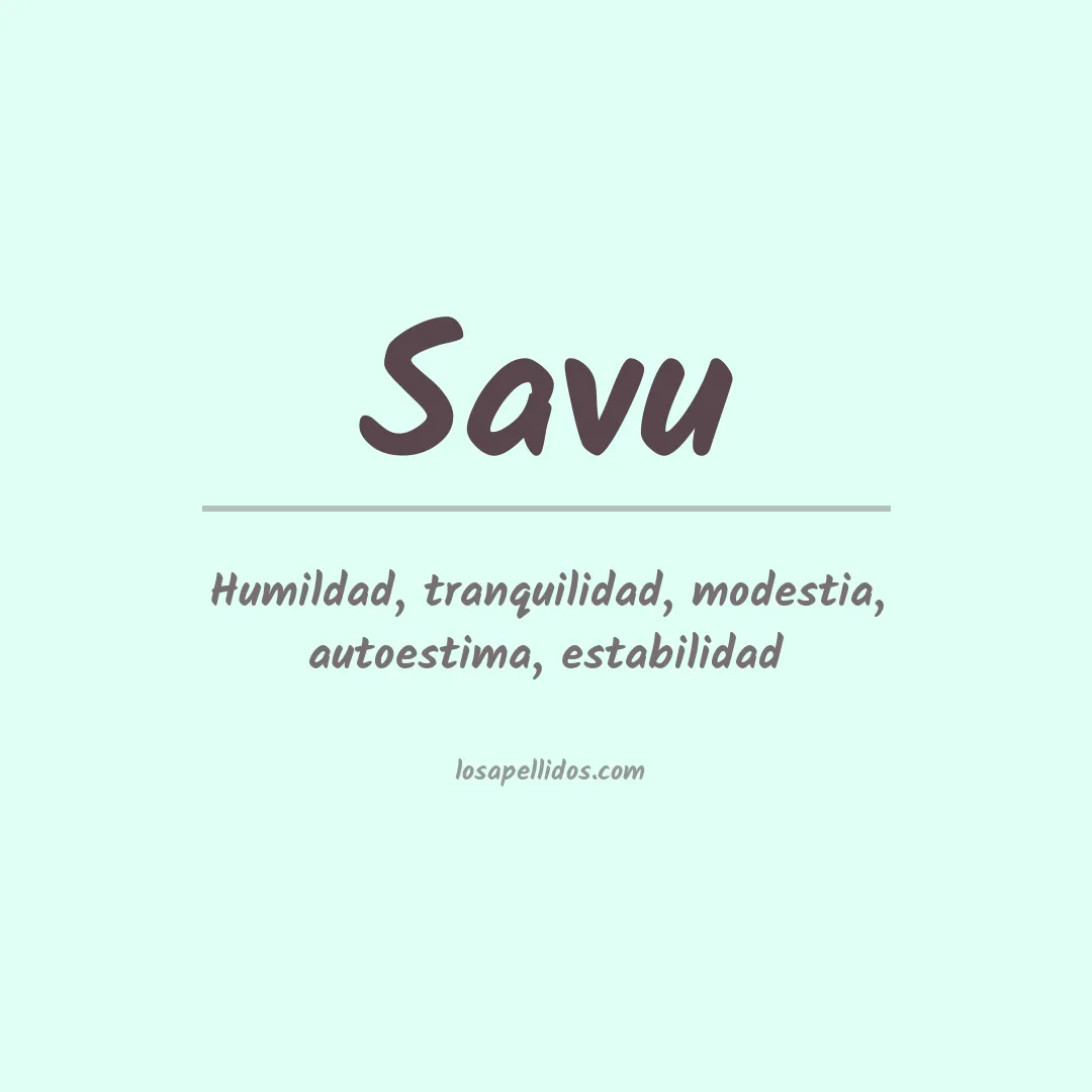 Apellido Savu