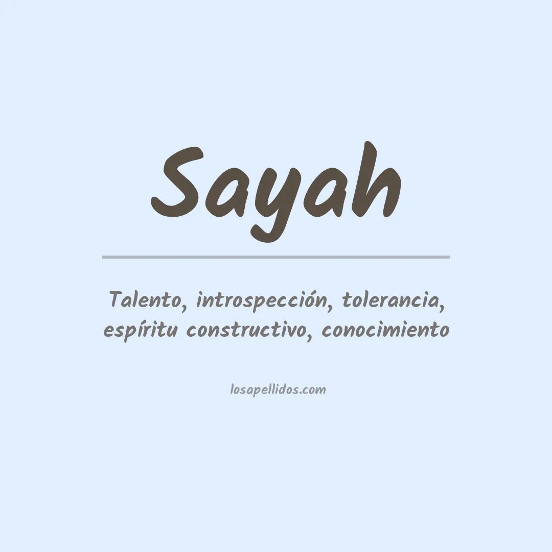 Apellido Sayah