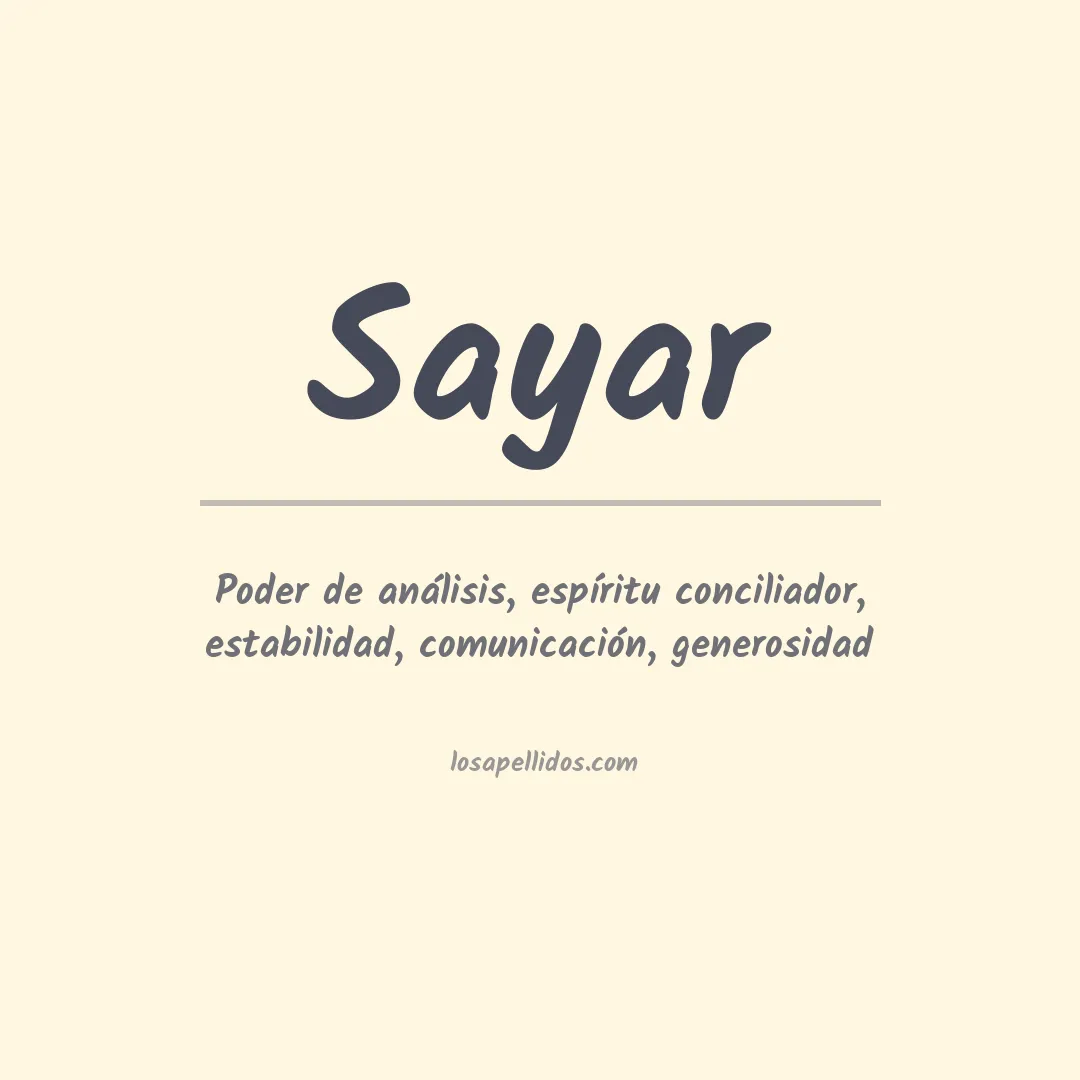 Apellido Sayar