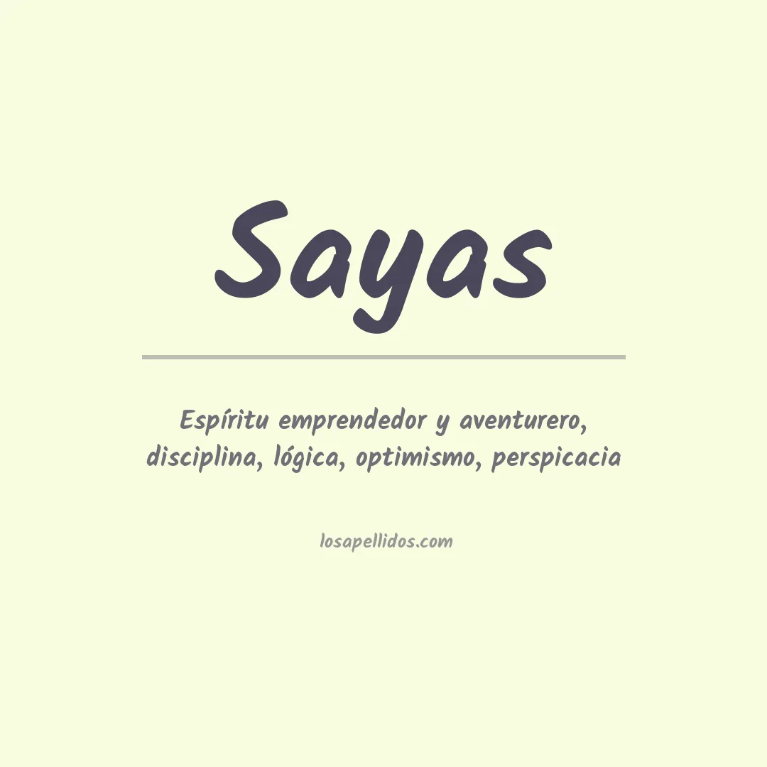 Apellido Sayas