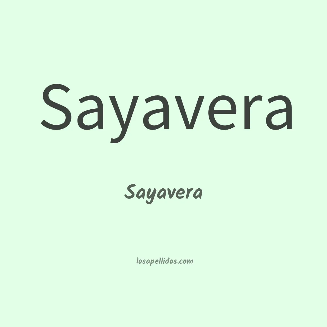Sayavera en chino