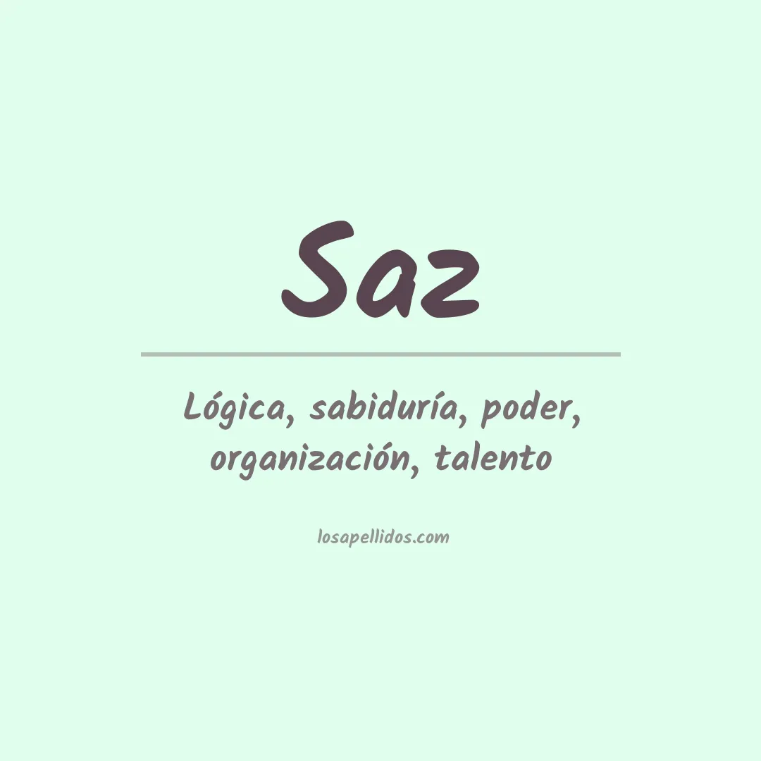 Apellido Saz