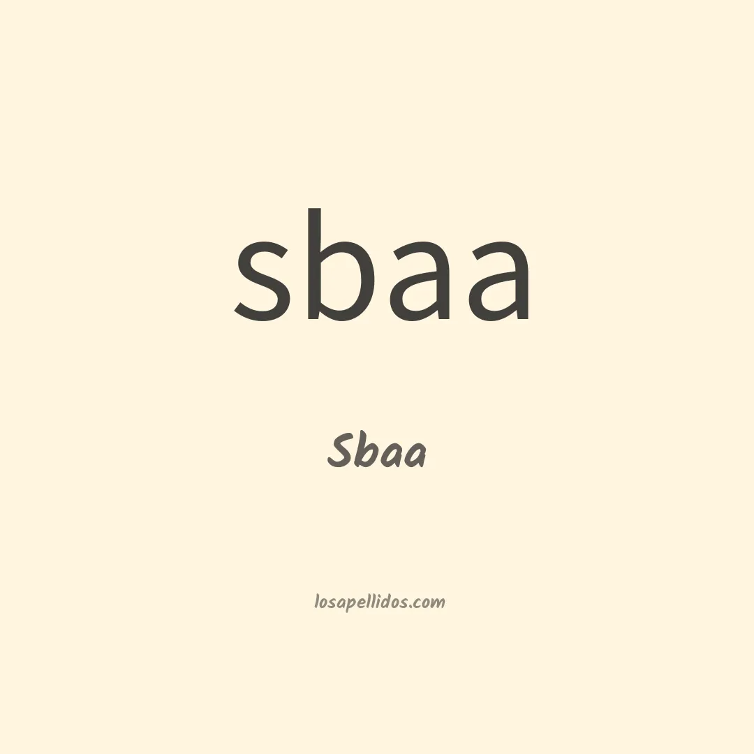 Sbaa en chino