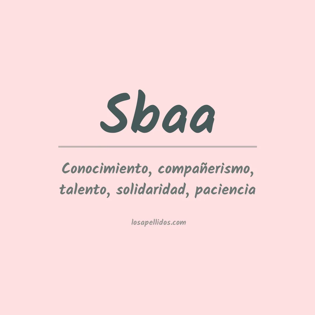 Apellido Sbaa