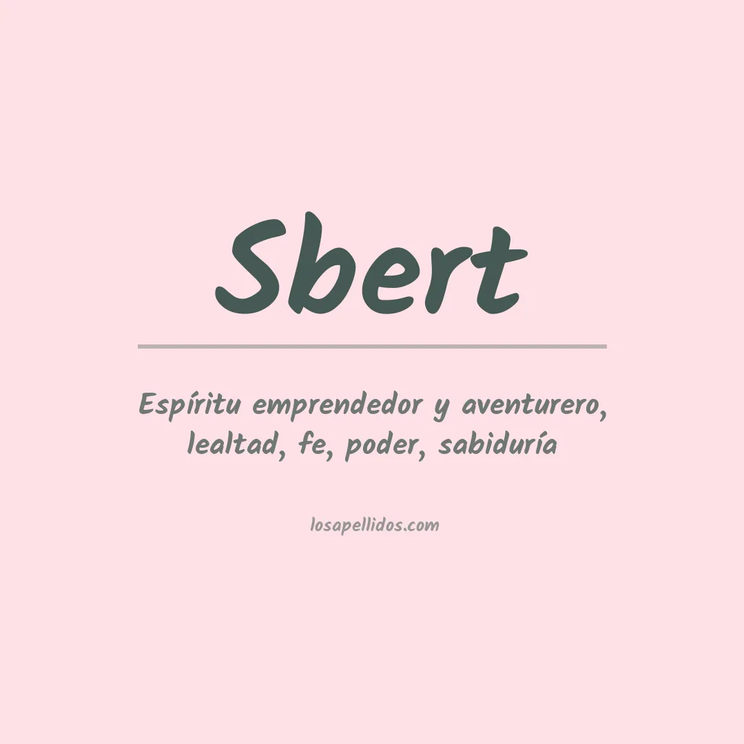 Apellido Sbert
