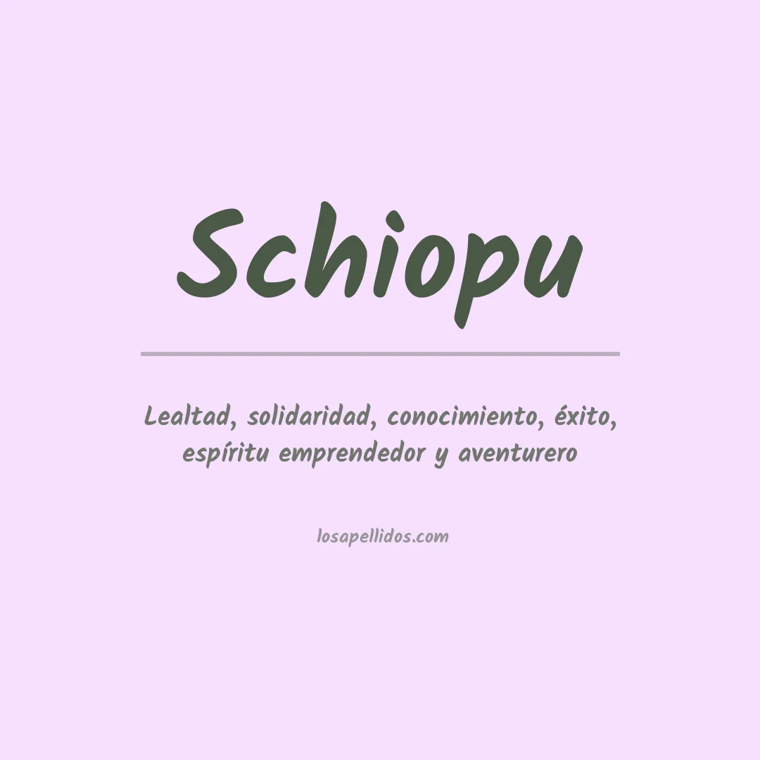 Apellido Schiopu