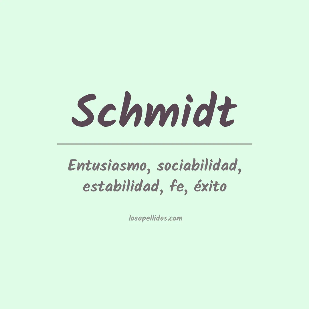 Apellido Schmidt