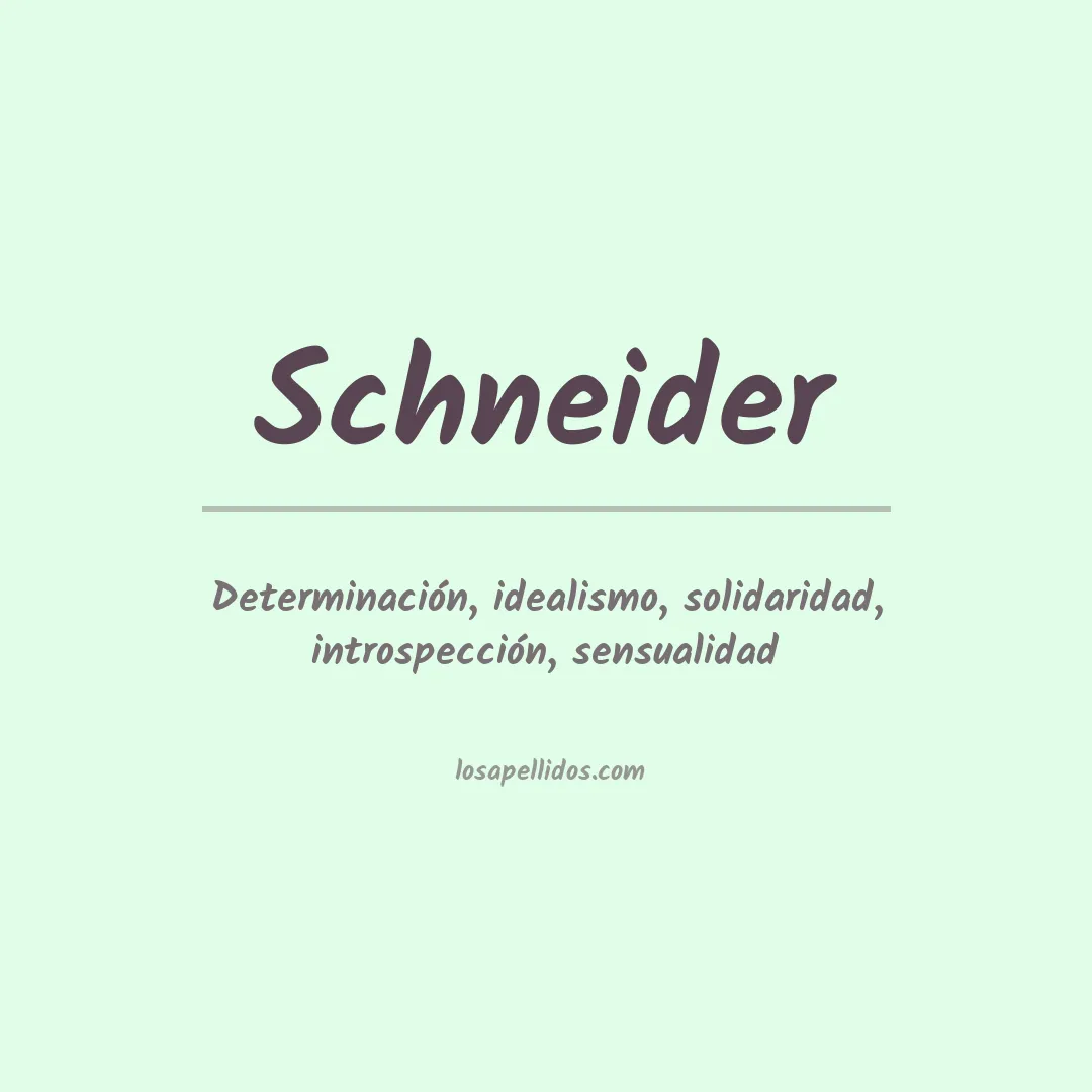 Apellido Schneider