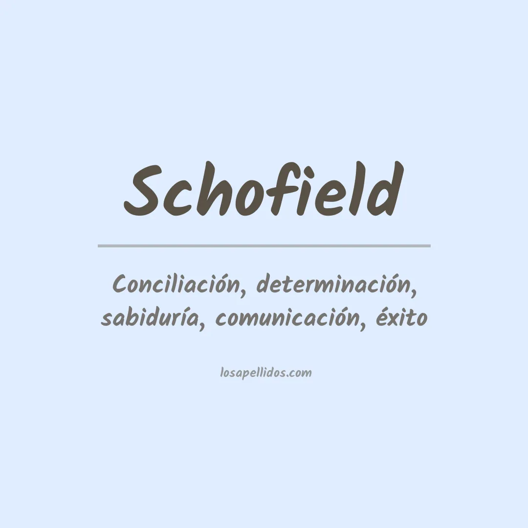 Apellido Schofield