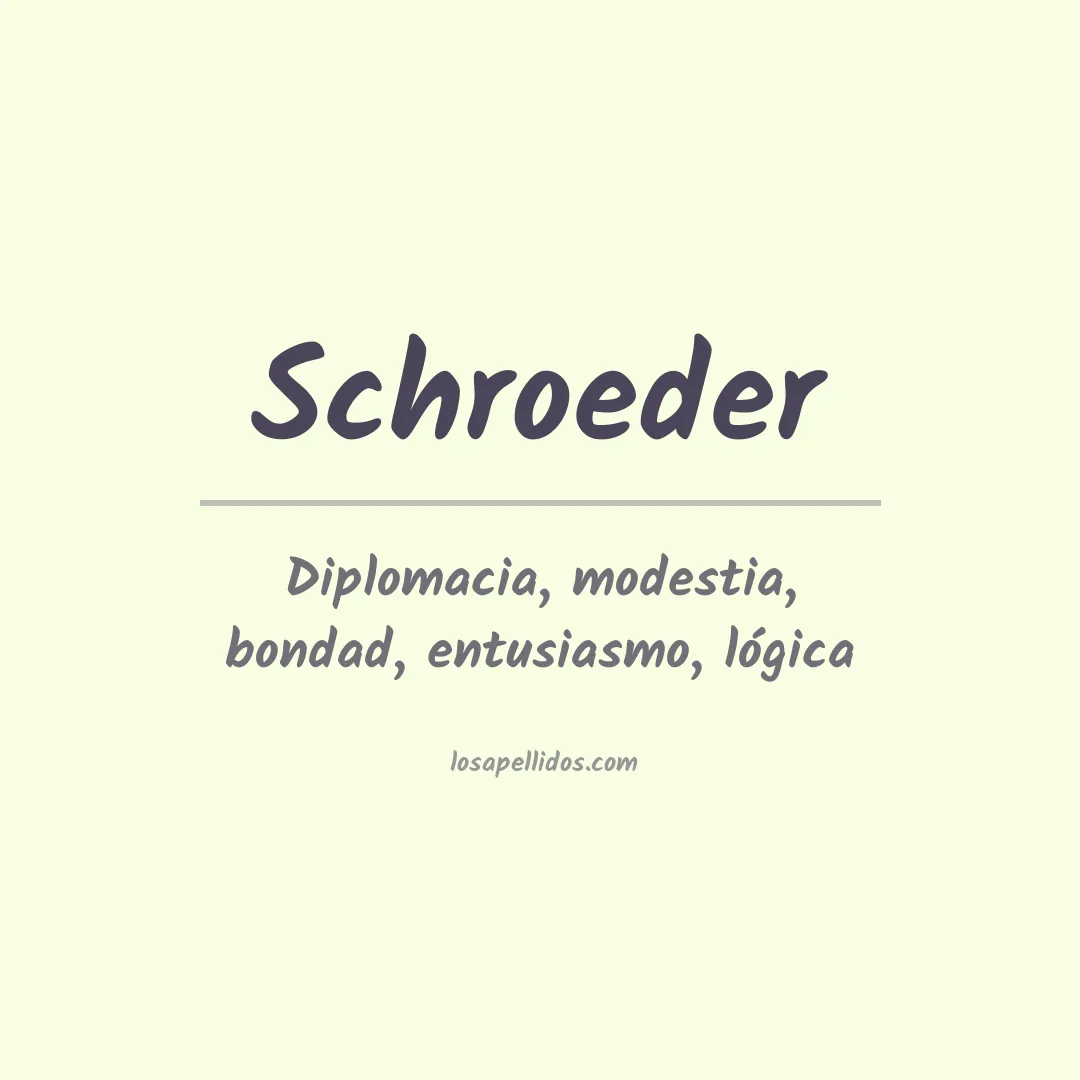 Apellido Schroeder