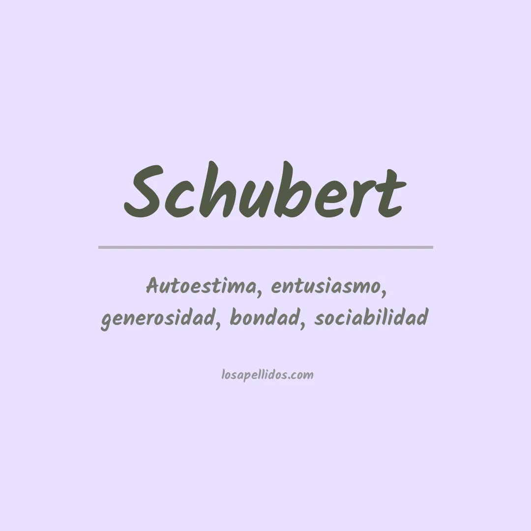 Apellido Schubert