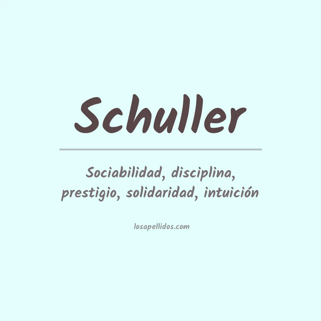 Apellido Schuller