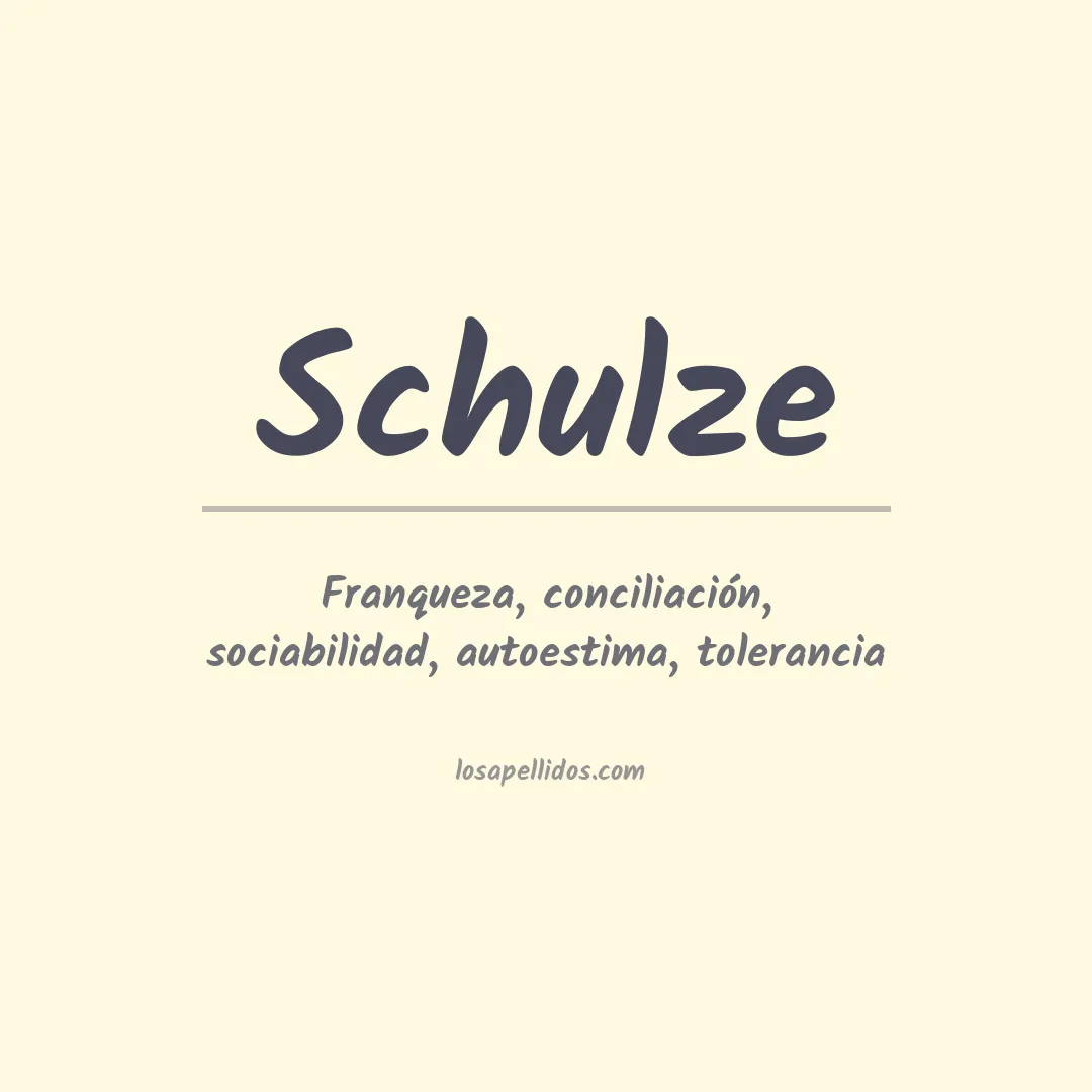 Apellido Schulze