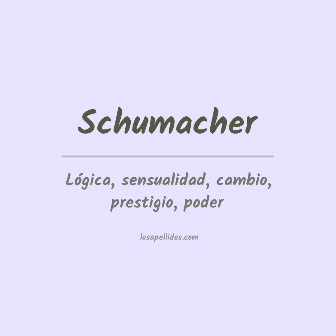 Apellido Schumacher