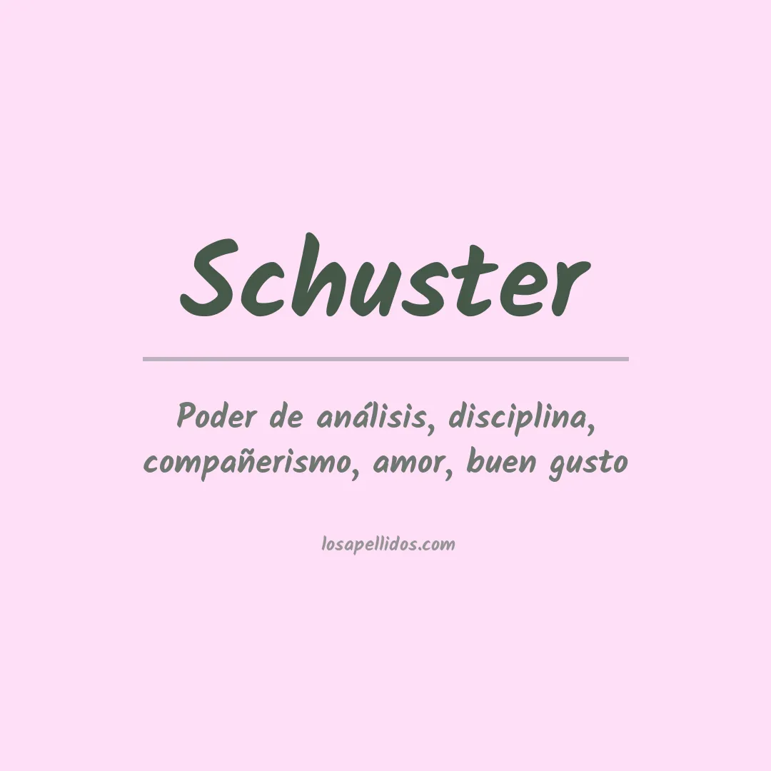 Apellido Schuster