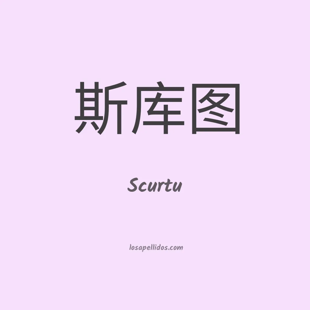 Scurtu en chino
