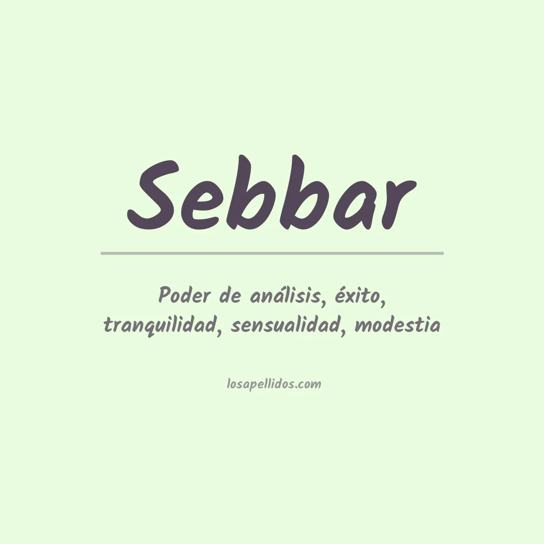 Apellido Sebbar