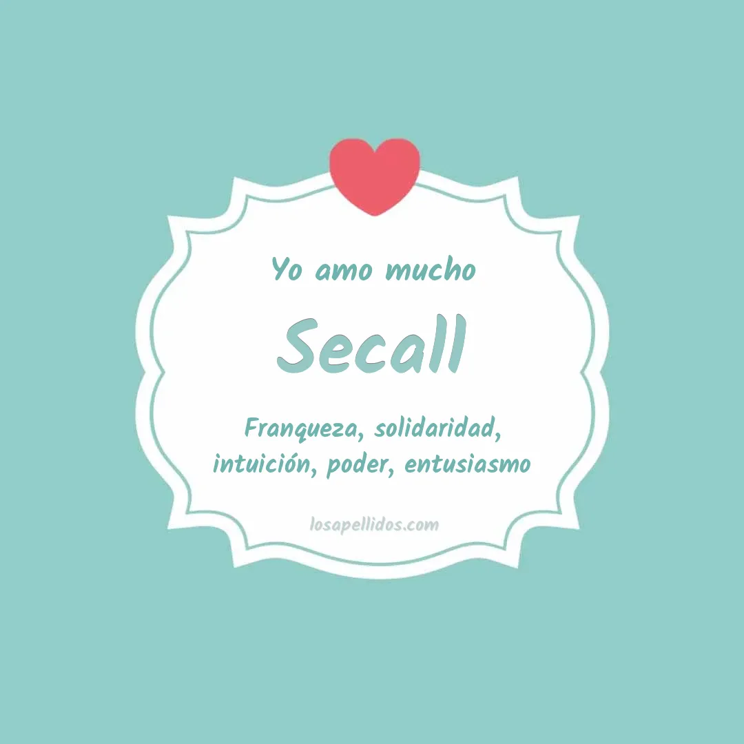 Yo amo mucho Secall